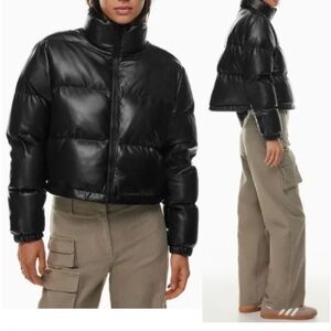 Wilfred Shiny Black Puffer Jacket